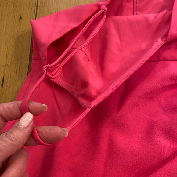 French Connection Pink V-Neck Bow Envelope NEW Dress size 8 adjustable straps - Picture 12 of 13